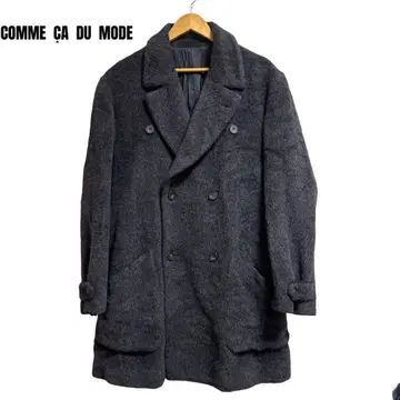 COMME CA DU MODE 다크 그레이 울 코트 알파카