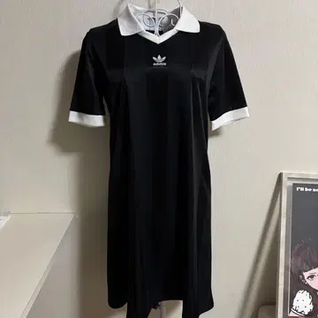 [ 새상품급 ] 아디다스 원피스 로고 미니 원피스 블랙