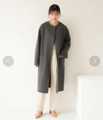 IENA 논뮬징 울 리버 코트 36 그레이