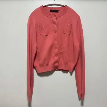 caban 코튼 캐시미어 크루넥 가디건 핑크 XS