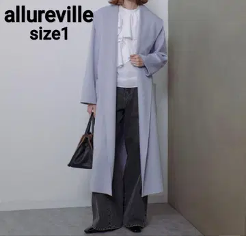 [ 미사용 ] allureville 캐시미어 혼방 리버 빅 숄 코트