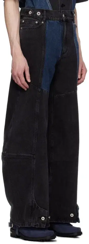 Feng Chen Wang DENIM PATCHED TROUSER