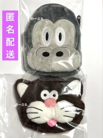 어리둥절 페이스 파우치 [ 혀 낼름 고양이 ] [ 허무한 눈 고릴라 ]