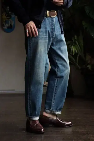 A.PRESSE Washed Denim Pants E BLEACH