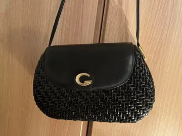 Grazia 이탈리아제 빈티지 바구니 짜임 숄더백 블랙