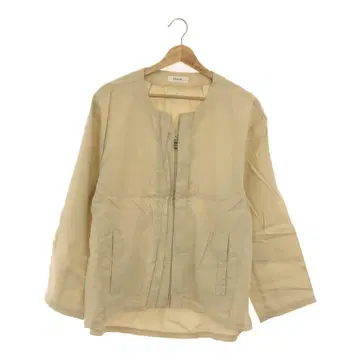 PINORE 아우터 블루종 노카라 자켓 마 혼방 스트레치 L