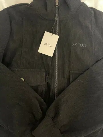 as'on 블랙 점퍼 미사용 택 포함