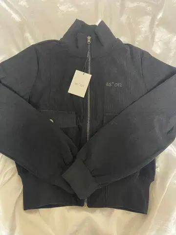 as'on 블랙 점퍼 미사용 택 포함