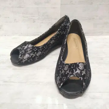 Padourouge (패드류쥬) 레이스 오픈토 펌프스 LL 사이즈