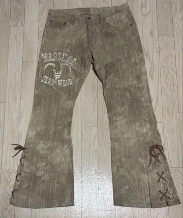 archive TORNADO MART lace-up flare denim