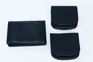 새상품급 블랙 가죽 코인 케이스 3세트