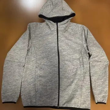 UNIQLO 블록 테크 플리스 후드티 M 그레이 블랙