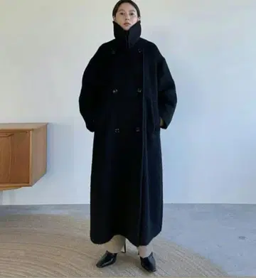 클레인 믹스 샤기 레이디 코트