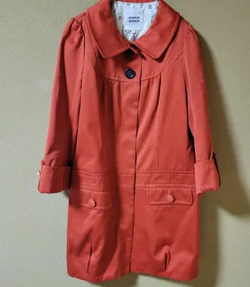 새상품급 레트로 코트 엘레강트 오렌지