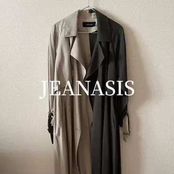 [ 새상품급 ] JEANASIS 트렌치코트 아이보리/카키 프리 사이즈