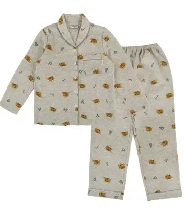 [ PAUL&JOE ] 누네뜨 & 로고 프린트 접결 퀼트 파자마 그레이