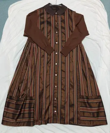 제인 마플 돈 루 살롱 스트라이프 패턴 롱 원피스