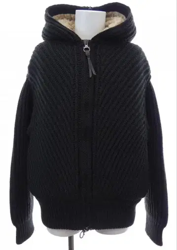 살바토레 페라가모 최고급 캐시미어 로우 게이지편 후디드 자켓