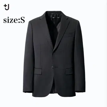 유니클로 +j 울 블렌드 자켓 블랙 S