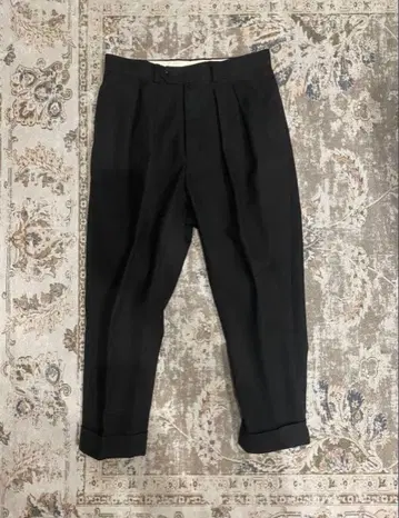 neat 홉색 48 블랙 니트 슬랙스 테이퍼드