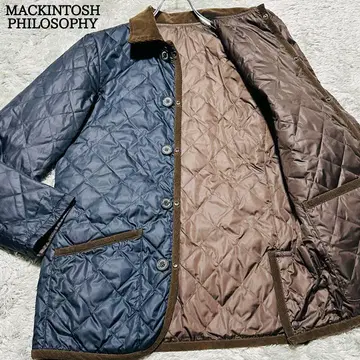 매킨토시 퀼팅 다운 자켓 코트 리버서블 38 M