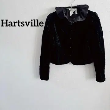 Hartsville 노카라 자켓 퍼프 슬리브 블랙 엘레강트
