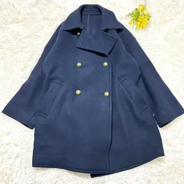 프레임워크 Super 100 더블 크로스 P 코트 네이비 M 사이즈 최근