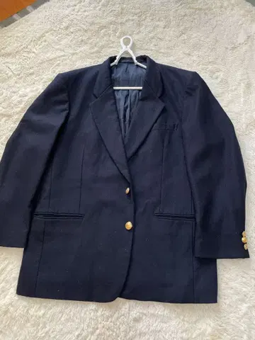 MANASALOWORL 네이비 자켓 골드 버튼 네이비 L 모 100%