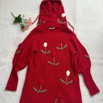 CANDY STRIPPER TULIP LOVER KNIT 원피스