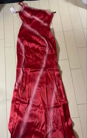 CoolLady 빨간색 새틴 드레스 XS