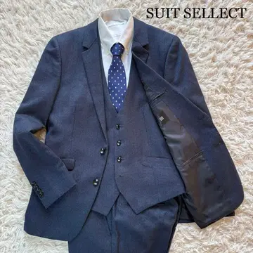 새상품급 SUIT SELLECT 쓰리피스 비즈니스 정장 네이비 A6