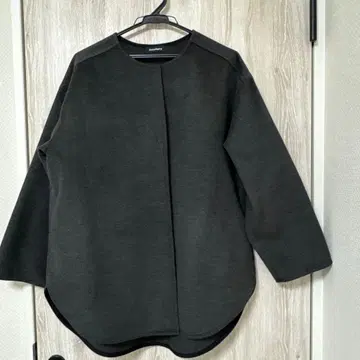 안나 케리 노카라 자켓 다크 그레이