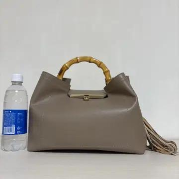 미사용 story 대나무 핸들 백 숄더 스트랩 포함