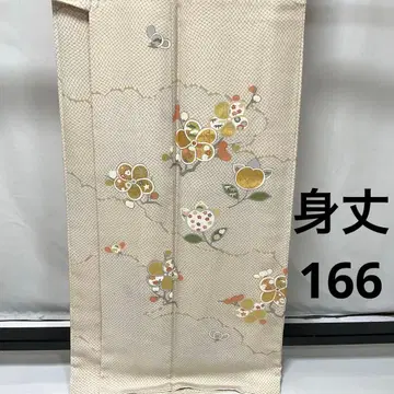 C258 순수 실크 이중 기모노 호몬기 금박 톨 사이즈 기모노