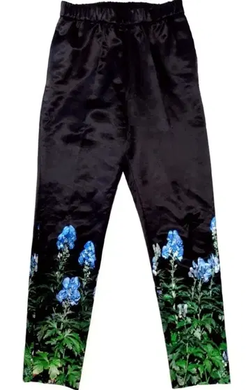 DRIES VAN NOTEN/POUMAS 꽃무늬 프린트 새틴 팬츠