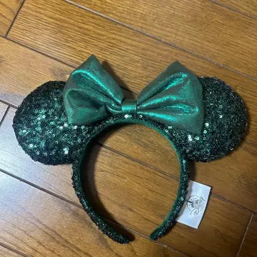디즈니 머리띠 스팽글 그린
