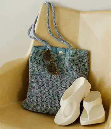 Kastane 라메 크로셰 토트백