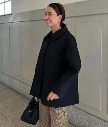 OHGA 블랙 본딩 코트