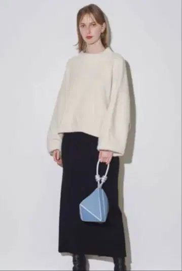 ELENDEEK 폭스 혼방 울 풀오버