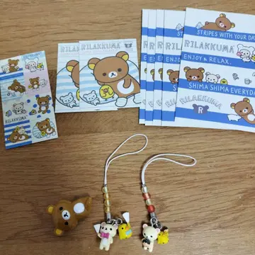 리락쿠마 코리락쿠마 키이로이토리 스트랩 피규어 복주머니 세트