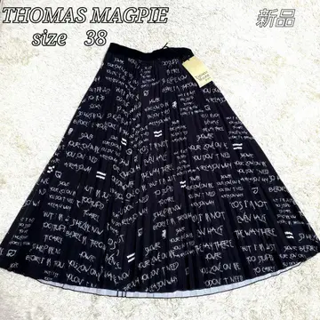 새상품 토마스 마그파이 플리츠 올 패턴 스커트 택 포함 38
