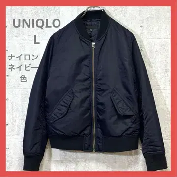 유니클로 나일론 100% [ L ] 네이비 MA-1 점퍼 블루종