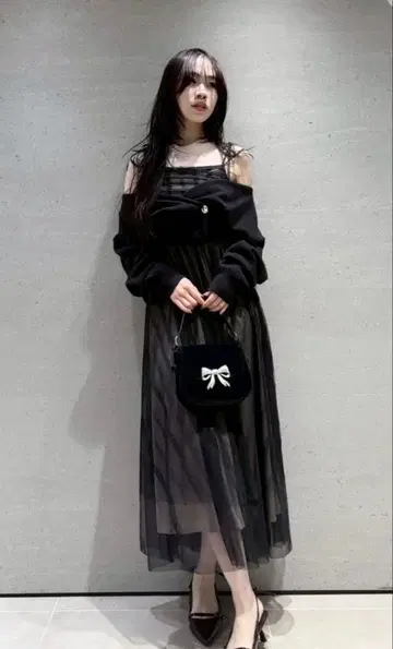 LILY BROWN 가디건 세트 튤 원피스