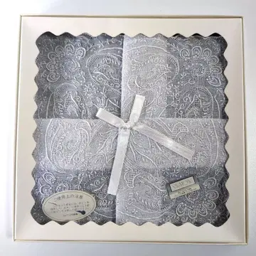 SWATOW(산터우 자수) 레이스 손수건 블루밍 나카니시