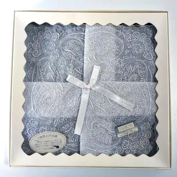 SWATOW(산터우 자수) 레이스 손수건 블루밍 나카니시