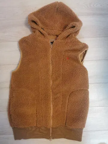 Gymphlex 후드 부착 플리스 베스트 L 사이즈 브라운