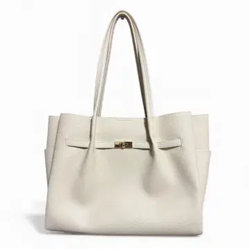 화이트 레더풍 토트백