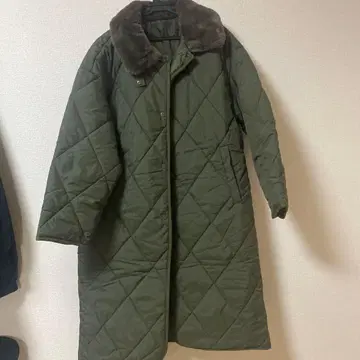 올리브 그린 롱 코트 M 사이즈
