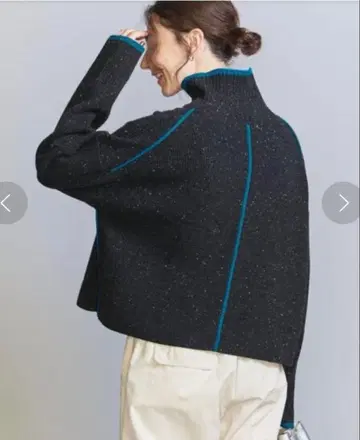 새상품 컬러 네프 라인 터틀 니트