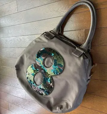 MUTA 카모플라쥬 스팽글 핸드백